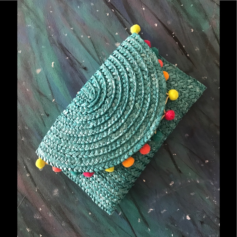 曆Gorgeous Fun Straw Clutch NWOT曆